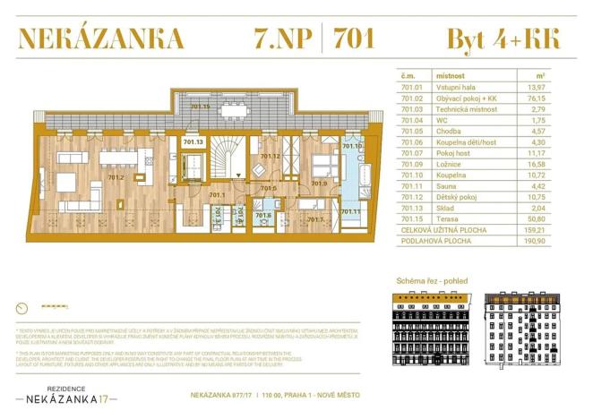 Prodej bytu 4+kk, Praha - Nové Město, Nekázanka, 160 m2