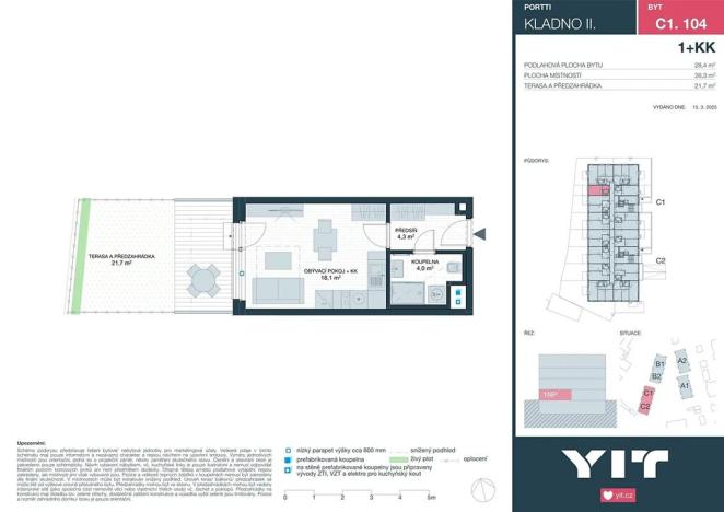 Prodej bytu 1+kk, Kladno, Ke stadionu, 26 m2