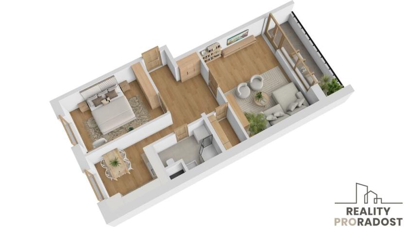 Pronájem bytu 2+1, Frýdek-Místek - Frýdek, Lískovecká, 66 m2