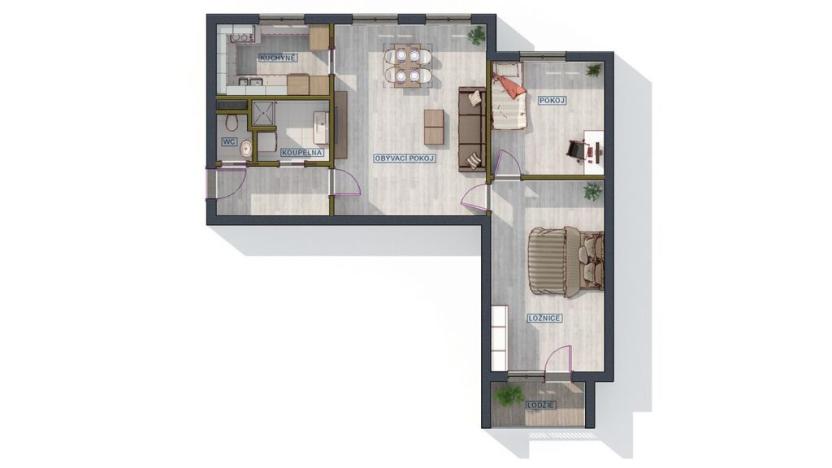 Prodej bytu 4+1, Lišov, Čechova, 78 m2