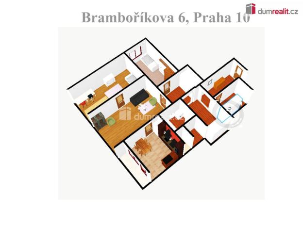 Pronájem bytu 3+1, Praha - Záběhlice, Bramboříková, 72 m2
