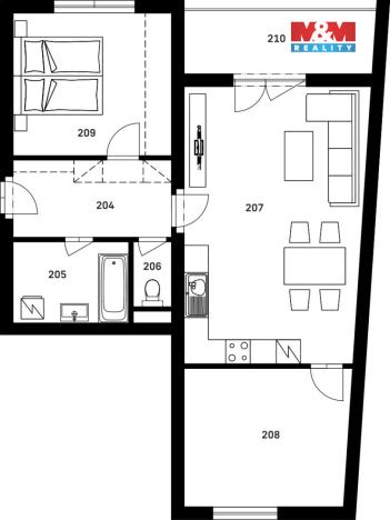 Prodej bytu 3+kk, Nýrsko, 72 m2