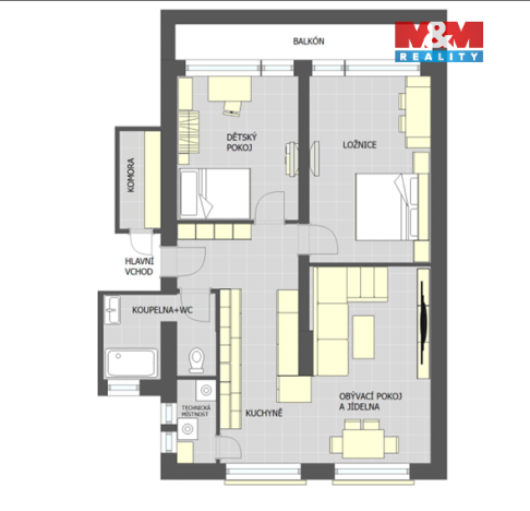 Prodej bytu 3+1, Vražkov, 80 m2