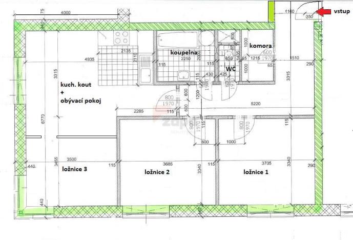Pronájem bytu 4+kk, Praha - Horní Měcholupy, Padovská, 74 m2
