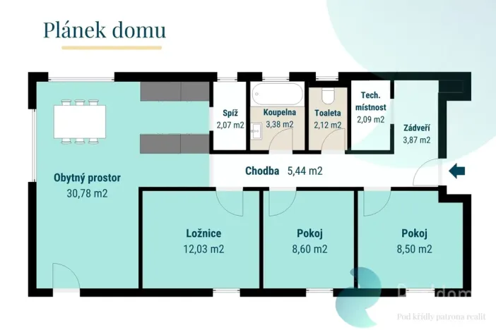 Prodej rodinného domu, Malovice, 80 m2