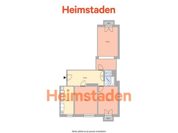 Pronájem bytu 3+1, Ostrava - Poruba, Čs. exilu, 81 m2