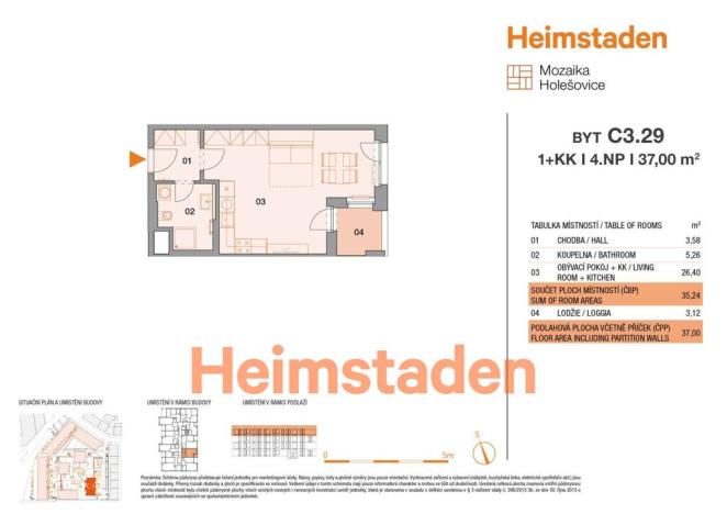 Pronájem bytu 1+kk, Praha - Holešovice, Vrbenského, 37 m2