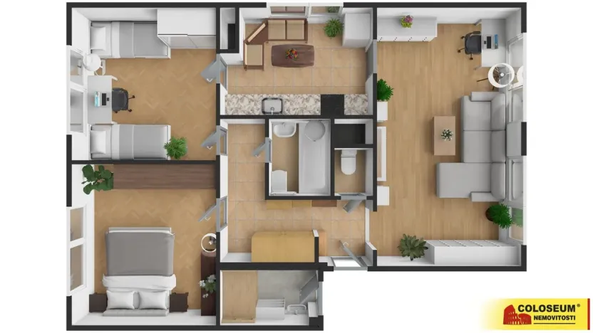 Prodej bytu 3+1, Uherský Brod, 69 m2