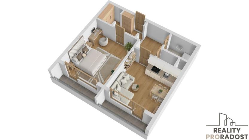 Prodej bytu 2+kk, Ostrava - Výškovice, Lumírova, 50 m2