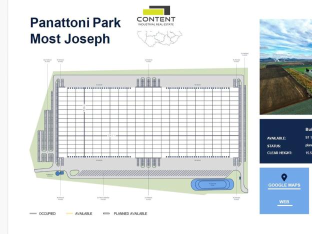 Pronájem výrobních prostor, Most, Kabátnická, 48500 m2