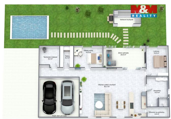 Prodej rodinného domu, Rostoklaty - Nová Ves II, 166 m2