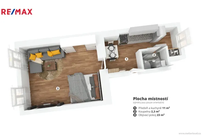 Pronájem bytu 1+1, Praha - Holešovice, Letohradská, 40 m2
