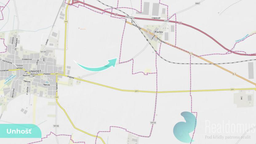 Prodej podílu 1/2 pole, Unhošť, 1581 m2