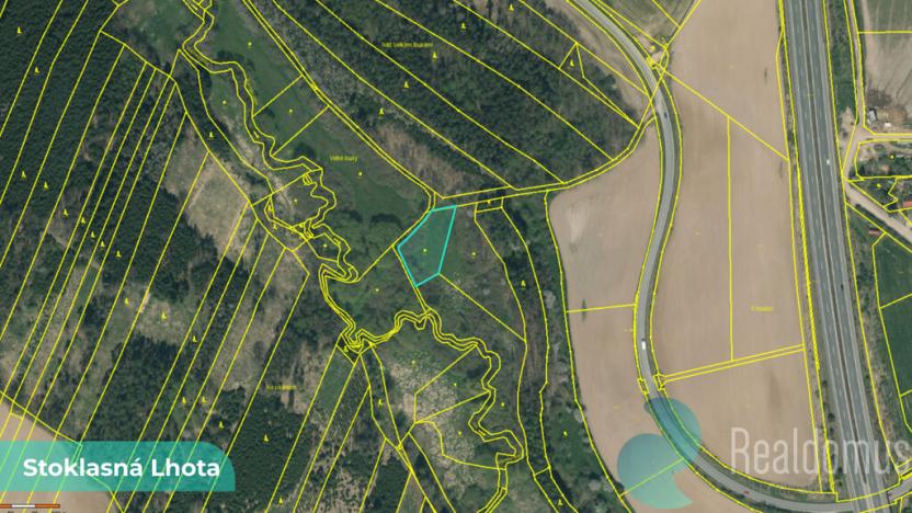 Prodej podílu 1/2 louky, Tábor, 841 m2