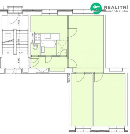 Prodej bytu 3+1, Chrudim, Jabloňová, 63 m2