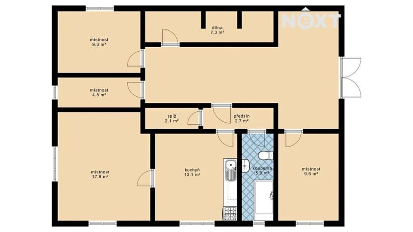 Prodej rodinného domu, Mladošovice, 87 m2