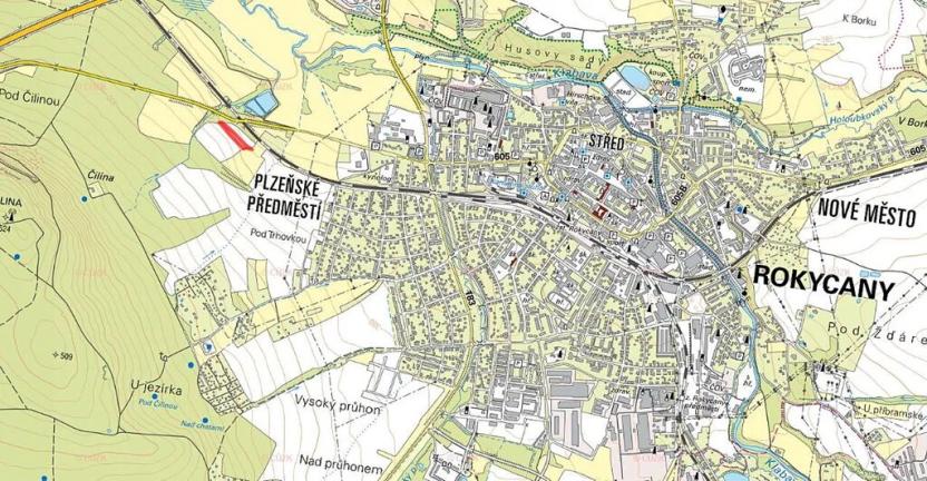 Prodej pole, Rokycany, 4111 m2