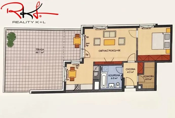 Prodej bytu 2+kk, Praha, Kryšpínova, 61 m2