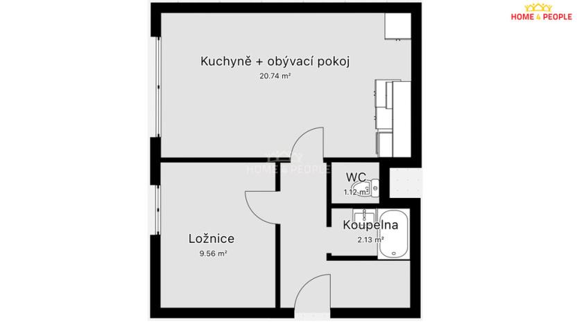 Prodej bytu 2+kk, České Budějovice, V. Volfa, 39 m2