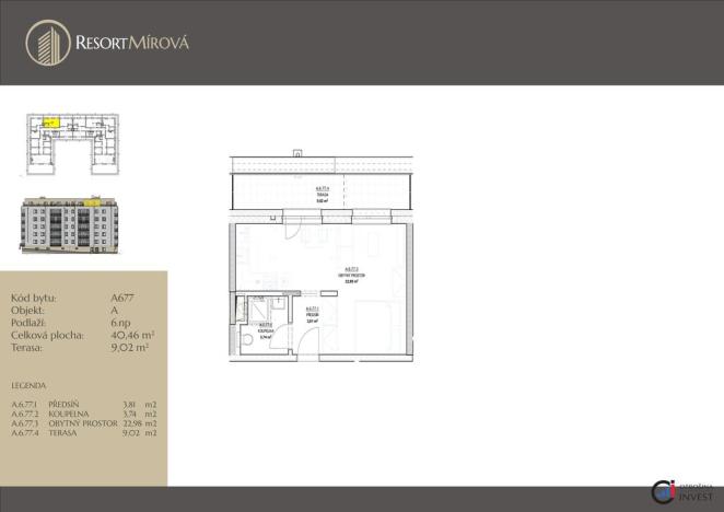 Prodej bytu 1+kk, Rychnov nad Kněžnou, Mírová, 41 m2