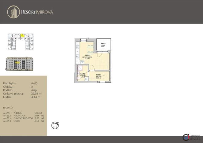 Prodej bytu 1+kk, Rychnov nad Kněžnou, Mírová, 30 m2