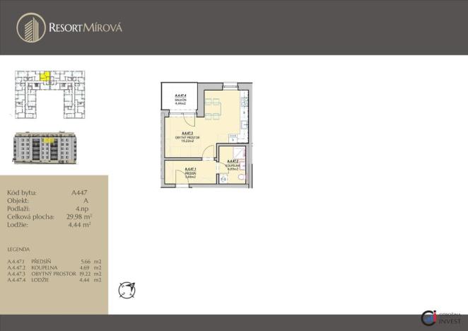 Prodej bytu 1+kk, Rychnov nad Kněžnou, Mírová, 30 m2