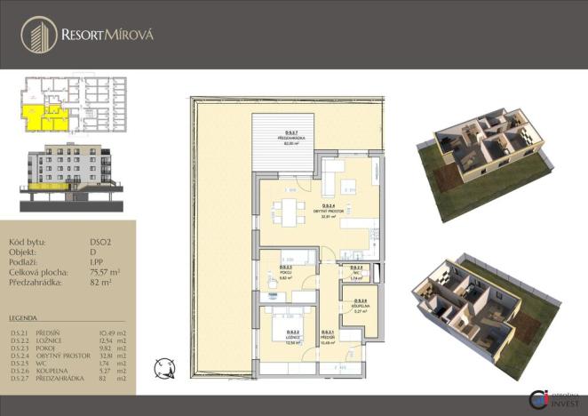 Prodej bytu 3+kk, Rychnov nad Kněžnou, Mírová, 76 m2