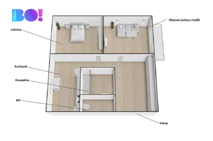 Pronájem bytu 2+1, Karviná, tř. Těreškovové, 54 m2