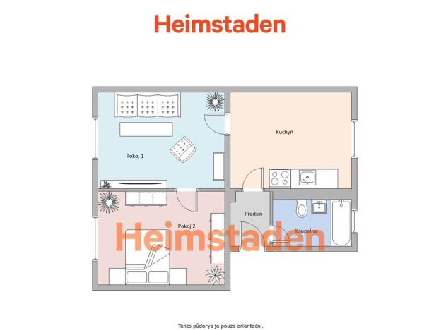 Pronájem bytu 2+1, Ostrava - Moravská Ostrava, Chocholouškova, 47 m2