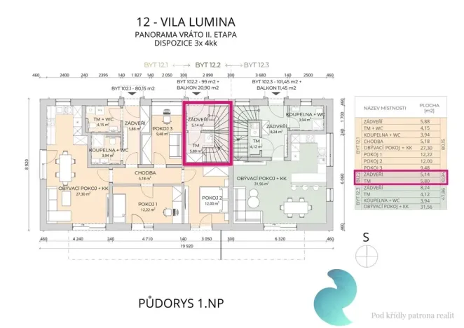 Prodej bytu 4+kk, Vráto, Na Pěšině, 98 m2