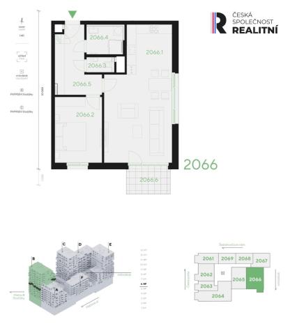 Pronájem bytu 2+kk, Praha - Stodůlky, Hábova, 66 m2