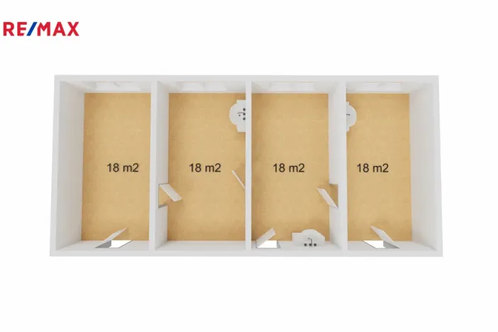 Pronájem kanceláře, Havířov, Lidická, 73 m2