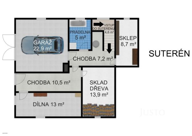 Prodej rodinného domu, Kostelec nad Vltavou - Přílepov, 243 m2