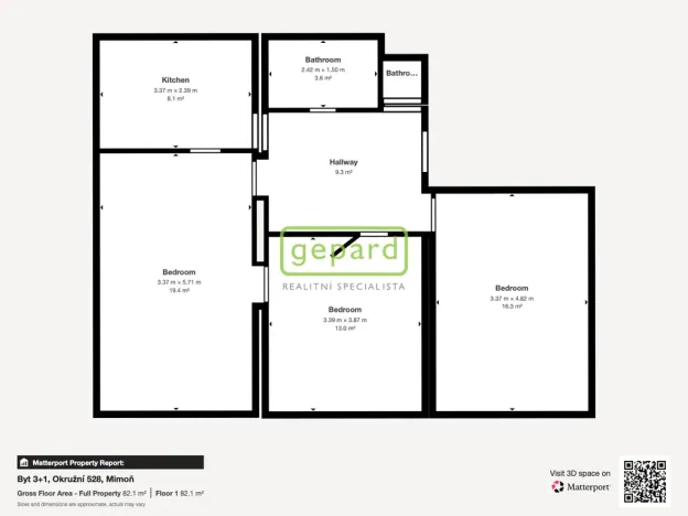 Prodej bytu 3+1, Mimoň, Okružní, 64 m2
