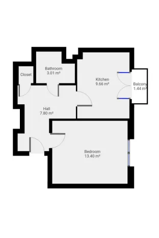 Pronájem bytu 1+1, Praha - Vokovice, Kladenská, 36 m2