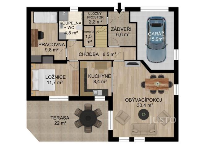 Prodej rodinného domu, Písek, Šumavská, 131 m2