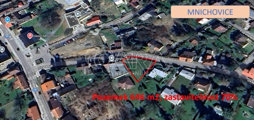 Prodej pozemku pro bydlení, Mnichovice, Jiráskova, 646 m2