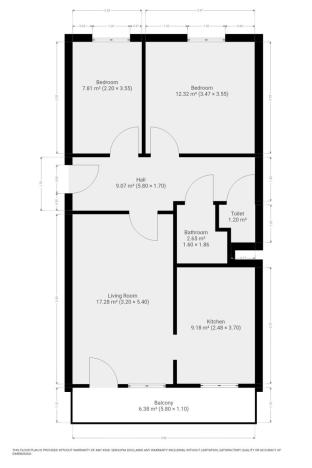 Pronájem bytu 3+kk, Praha - Střížkov, Černého, 60 m2