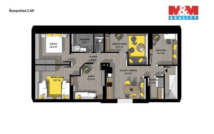 Pronájem bytu 5+1, Nýrsko - Bystřice nad Úhlavou, 105 m2