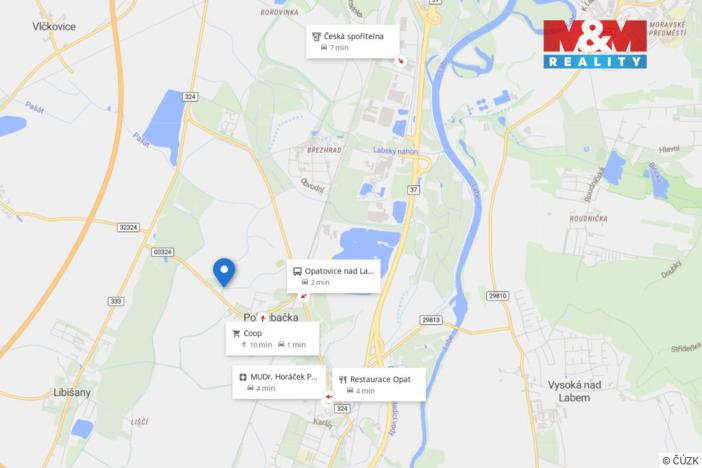 Prodej zahrady, Opatovice nad Labem - Pohřebačka, 250 m2