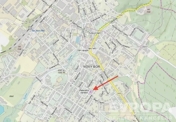 Prodej bytu 2+1, Nový Bor, Palackého náměstí, 66 m2