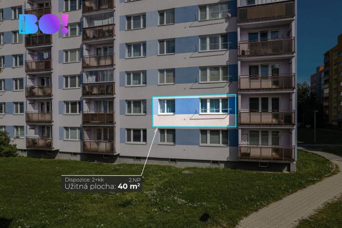 Pronájem bytu 2+kk, Ostrava, Břustkova, 40 m2