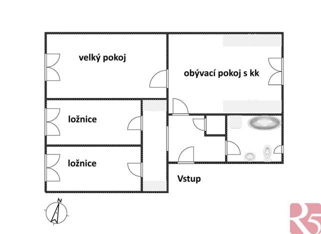 Pronájem bytu 3+1, Praha - Nové Město, V tůních, 80 m2