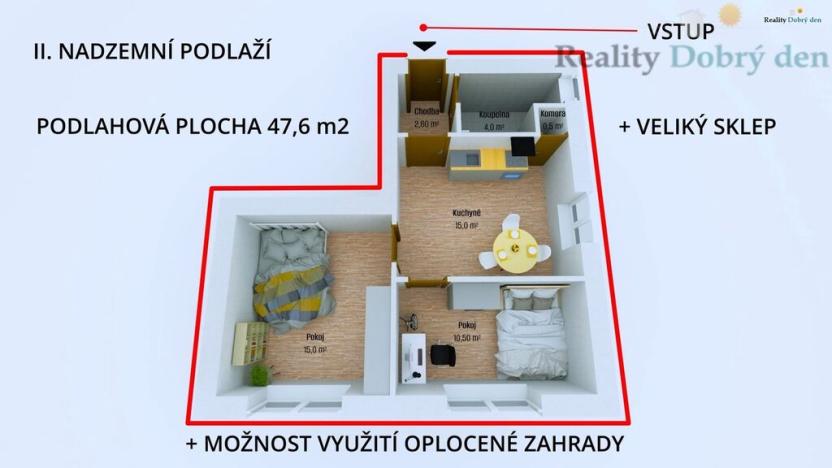 Pronájem bytu 2+1, Opava, Těšínská, 48 m2