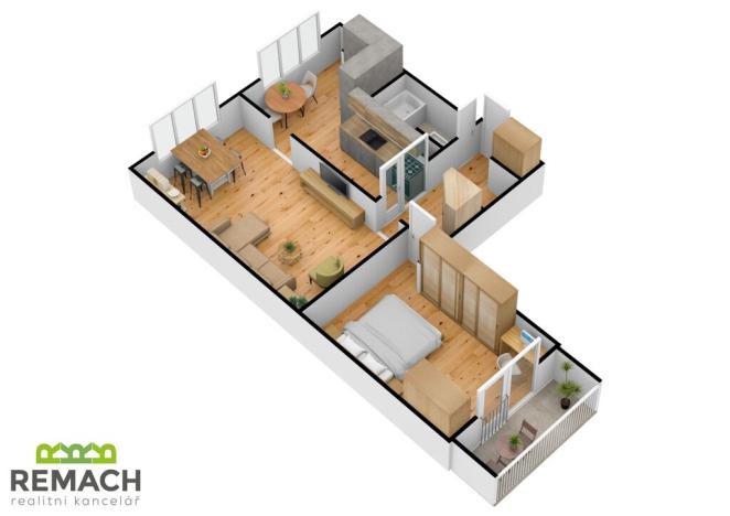 Pronájem bytu 2+1, Uherské Hradiště, Štěpnická, 64 m2