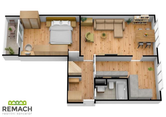 Pronájem bytu 2+1, Uherské Hradiště, Štěpnická, 64 m2