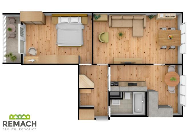 Pronájem bytu 2+1, Uherské Hradiště, Štěpnická, 64 m2