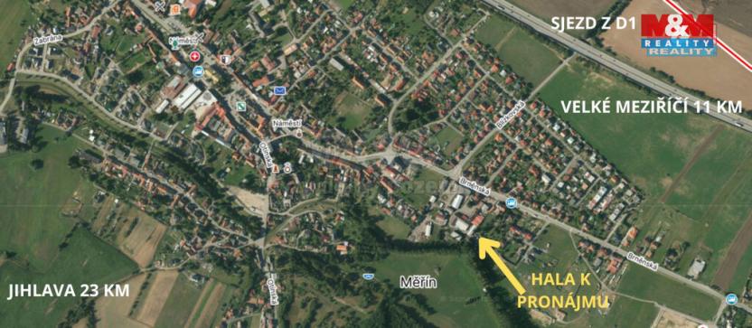 Pronájem výrobních prostor, Měřín, 454 m2