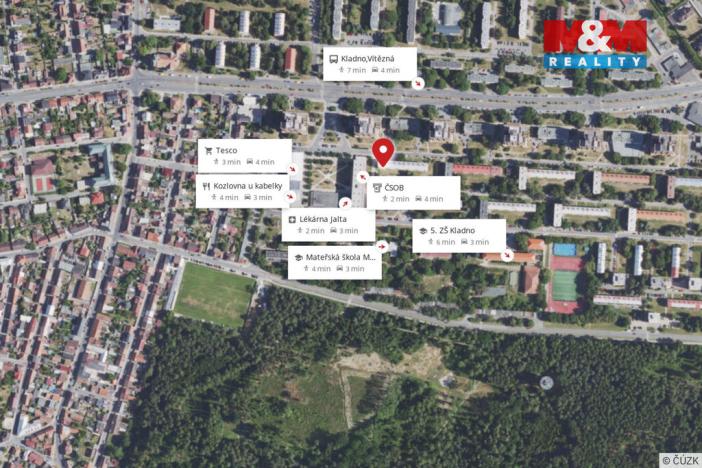 Pronájem bytu 2+1, Kladno, Petrohradská, 50 m2