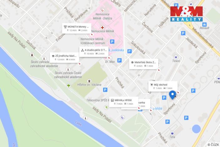 Prodej bytu 3+kk, Mělník, Sportovní, 66 m2